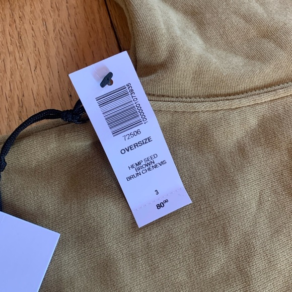 Aritiza TNA Airy AF, Fleece Perfect Crew Sweatshirt (Colour: Hemp brown) - Picture 4 of 6